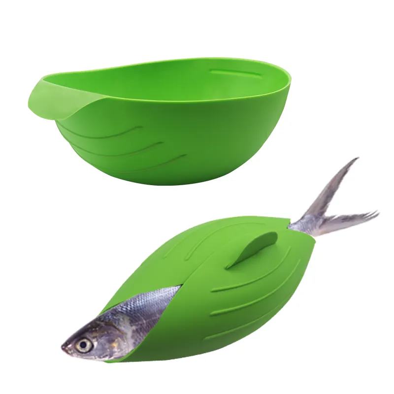 Новая Складная Бытовая Силиконовая Термостойкая миска для рыбы на пару для кухни микроволновая печь Пароварка складная миска для выпечки рыбы