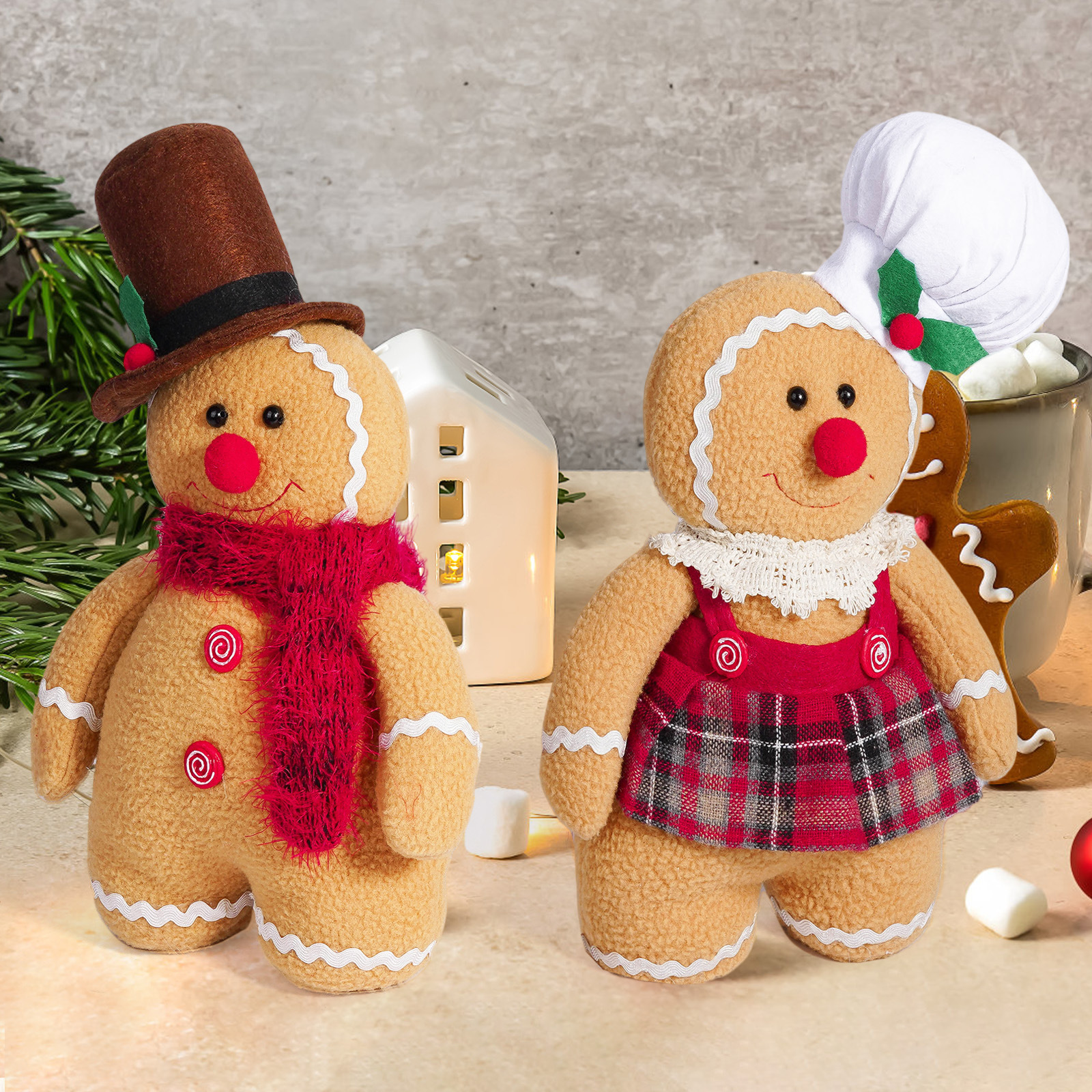 Hot Sale Gingerbread Doll Toy Christmas Gingerbread Decoration Toy Holiday Birthday Gift