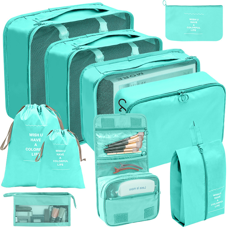 custom logo wholesale luggage with hand luggage traveling bag set folding lightweight organizer packing cubes
