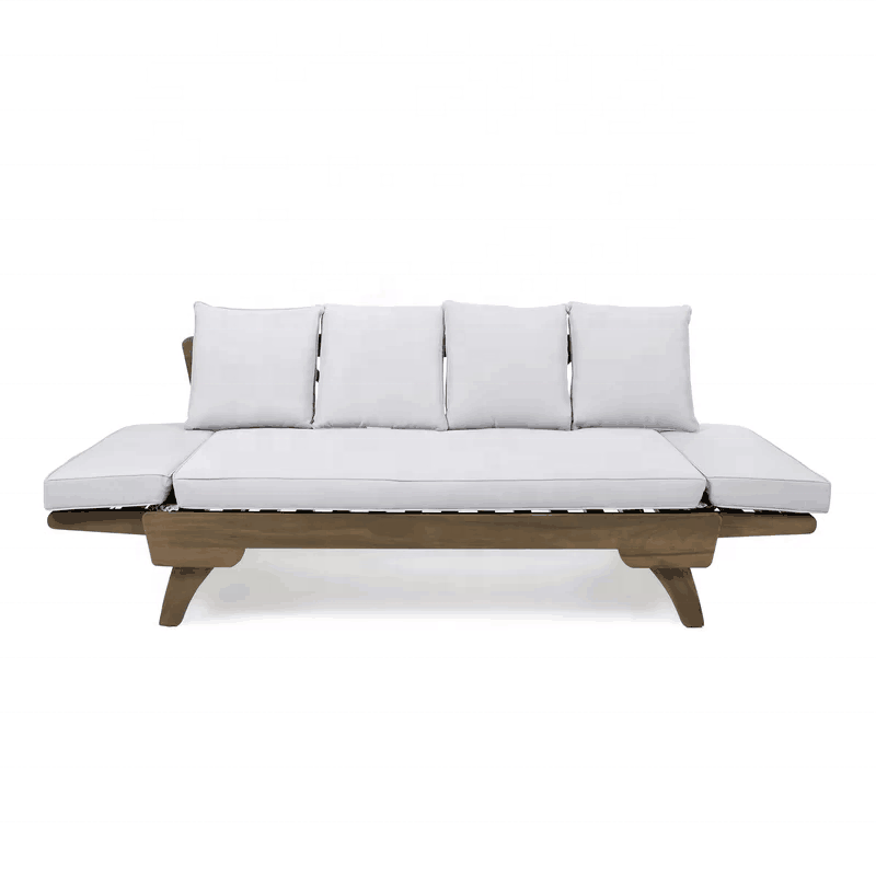 Sofa set garden outdoor furniture wooden sofa 3 seater durable high quality outdoor sofa