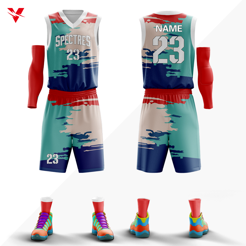 Retro Basketball Jersey Custom Men Basketball Uniform Sets Professional Sublimation Jersey Quick Dry Breathable Basketball Shirt