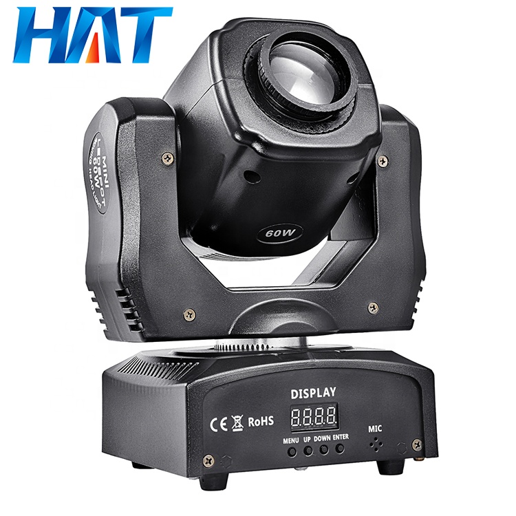 HAT high quality 60w LED moving head light dmx mini gobo projector party dj bar