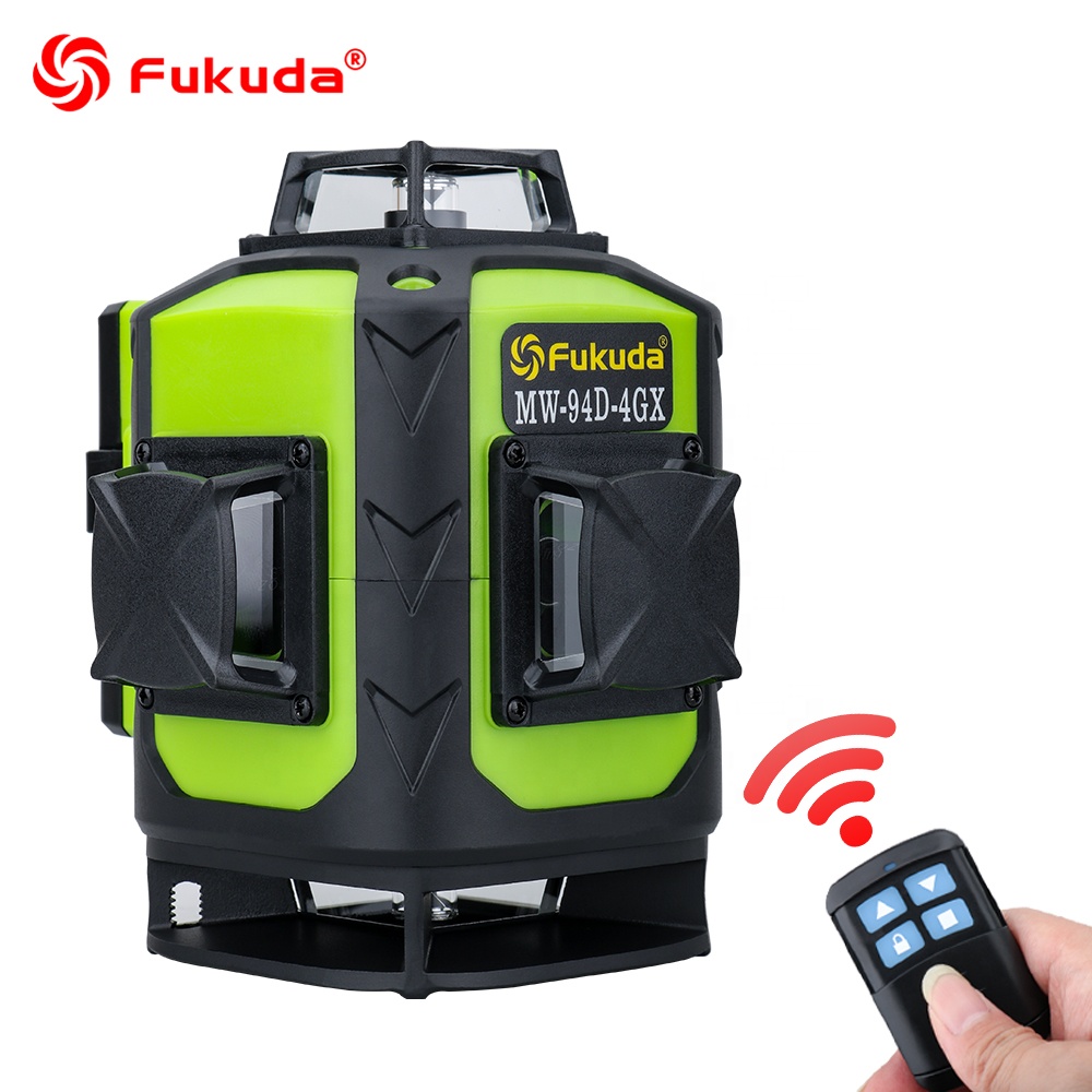 Fukuda 360 градусов Поворотный самовыравнивающийся горизонтальный и вертикальный 4D 16 линий лазерный уровень с лазером зеленого цвета уровня для дома и улицы
