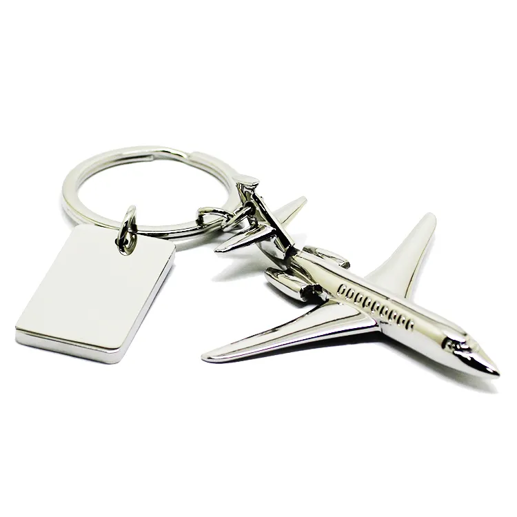 China Manufacture Wholesale Customized Logo 3D Metal Airplane Keychain