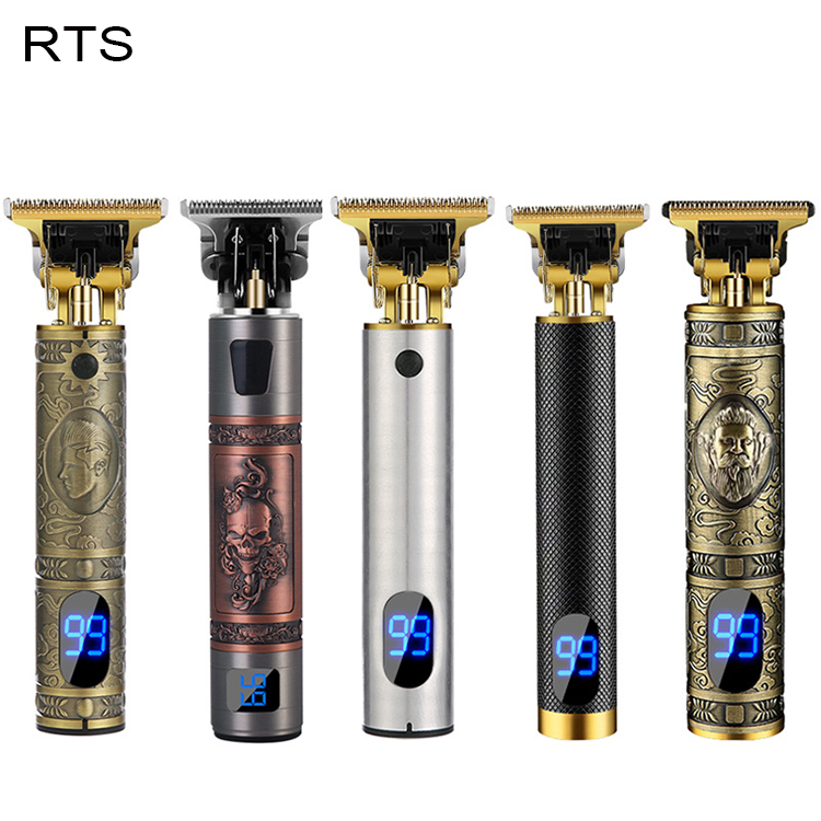 T9 Hair Trimmer Skeleton Heavy Hitter Cordless Trimmer Men 0mm Baldheaded Hair Finish Hair Cutting Machine