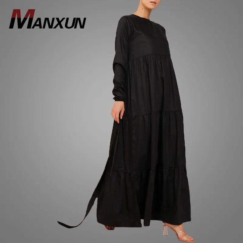 Modern Style Arabic Gown Hot Style Hot Sale Long Sleeve Dresses Muslim Abaya