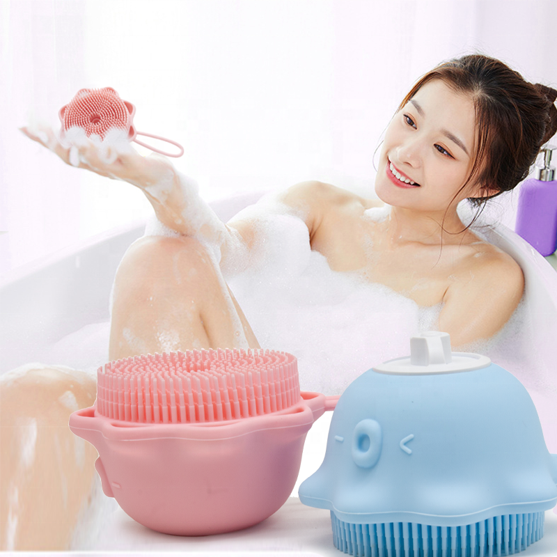 New Product Can Be Installed Shower Gel Body Ball Scrubber Silicone Body Scrubber Belt Baby Bath Shower Brush