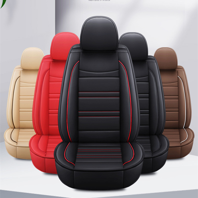 designer luxury universal pvc leather car seat cover full set
