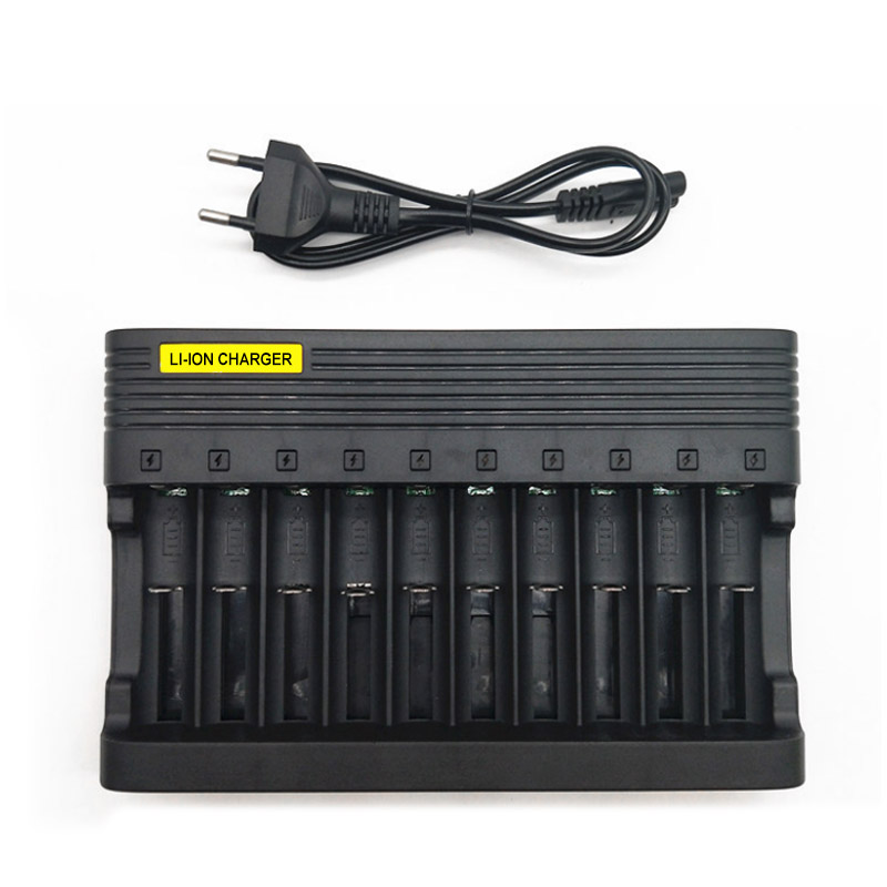 Factory Price 10 slots 18650 charger IMR / Li-ion Battery charging station