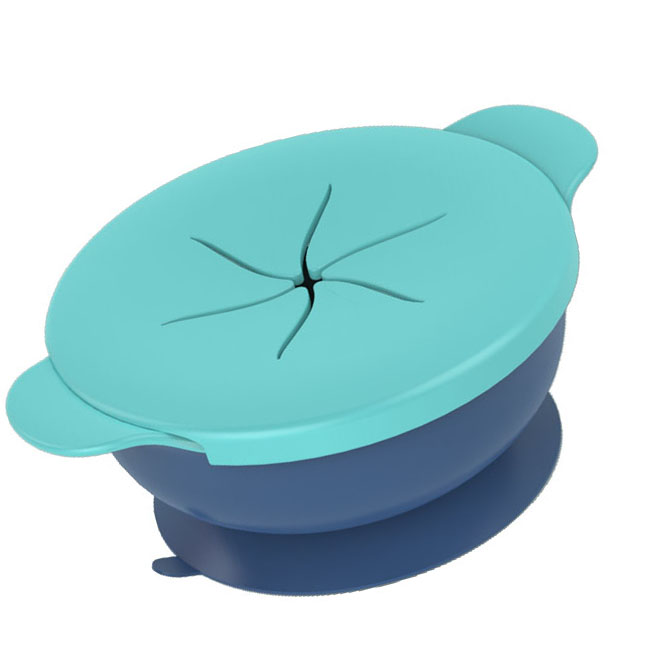 Wholesale New Style Non-toxic BPA Free Food Grade Plastic Anti Slip Baby Soup Bowl with Cover and Straw for Kids