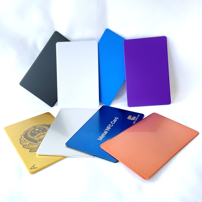 Custom Logo Color Metal NFC Hybrid Card With Engraved or UV printed logo for NFC Business cards or VIP Cards