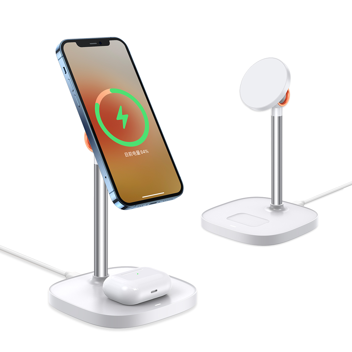 Magnetic Mobile Phone Holder Factory Wholesale 360 Adjustable Wireless Charger Phone Stand