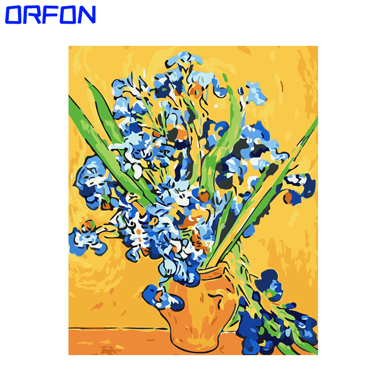Orfon LY1310 краска по номерам для взрослых цветок современный цифровой DIY Цвет картина маслом наборы на холсте без рамки