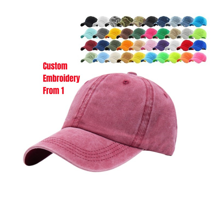 Viceroy Plain Distressed Canvas Cotton Recycled Water Print Blank Baseball Cap Waterproof Curved Dot Black White Checkered Cap