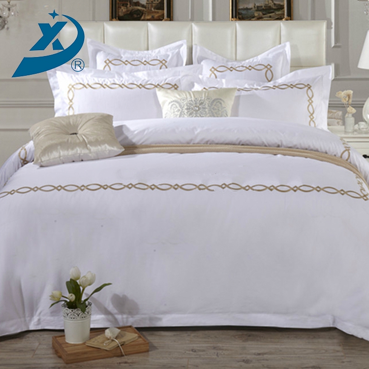 Popular Design 5 Star Hotel Bed Sheet Hotel White Bed Sheet