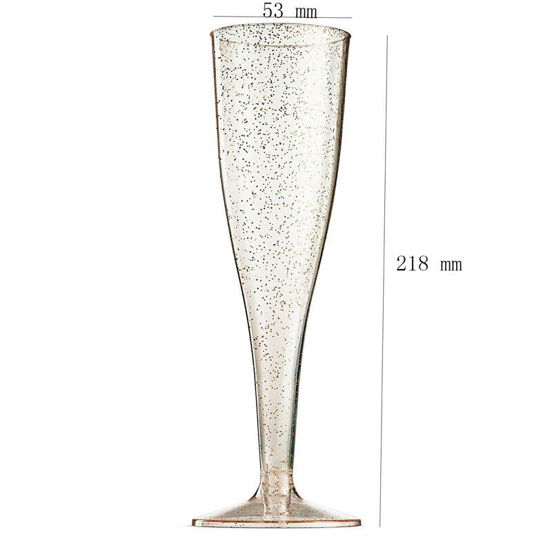 Disposable Golden Fancy Wedding Cup Elegant Party Birthday plastic wine goblet cup