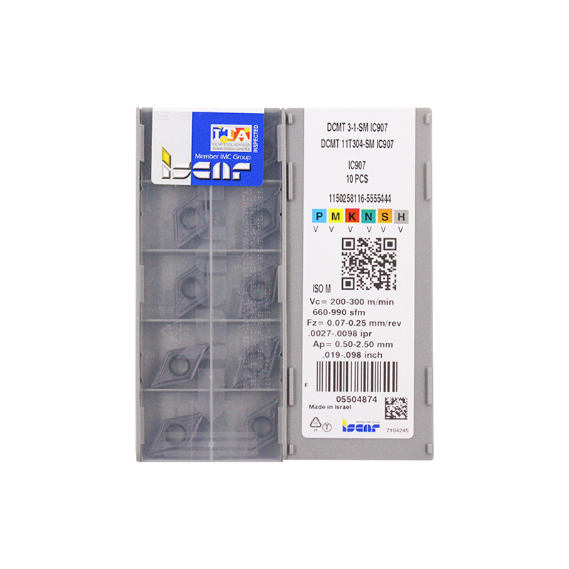 DCMT11T304-SM IC907 100% оригинальная карбидная вставка ISCAR лучшего качества 10 шт./лот Лидер продаж