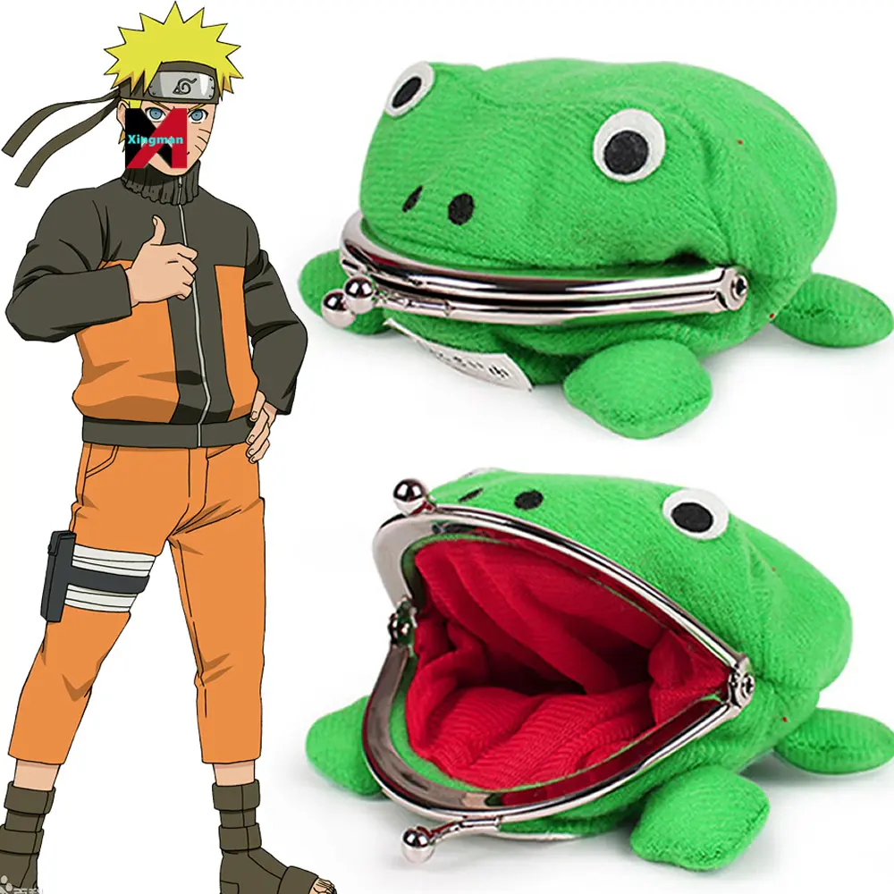 Big boruto uchiha gamachan sharingan kakashi shippuden change pouch akatsuki gama chan toad coin purse bag naruto frog wallet