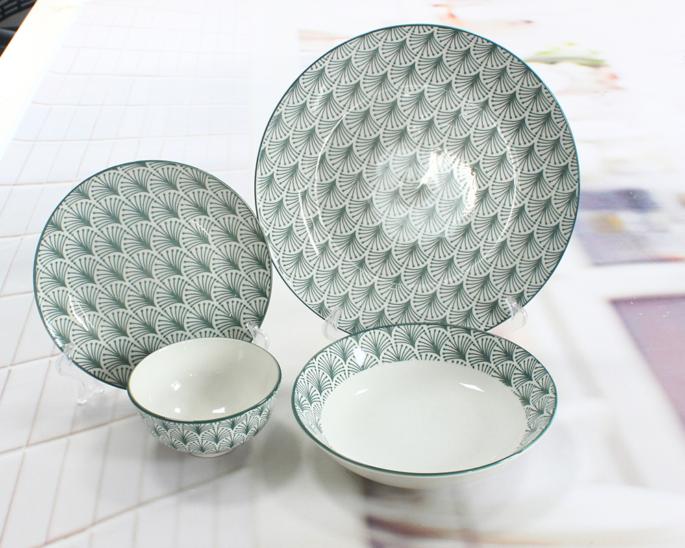 Custom Edition Patternporcelain plate Multi-color Fine Patterns Customized ceramic Tableware dinnerware