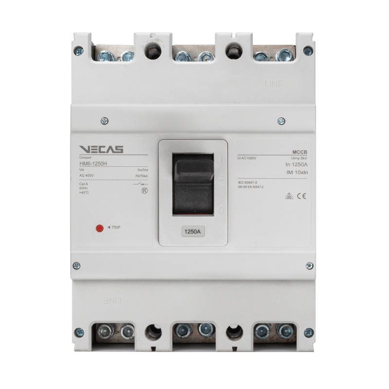 MCCB VECAS HM6-1250H Series MCCB автоматический выключатель в литом корпусе 1000 amp 1250 amp 3 pole 4 pole 70KA поддержка OEM