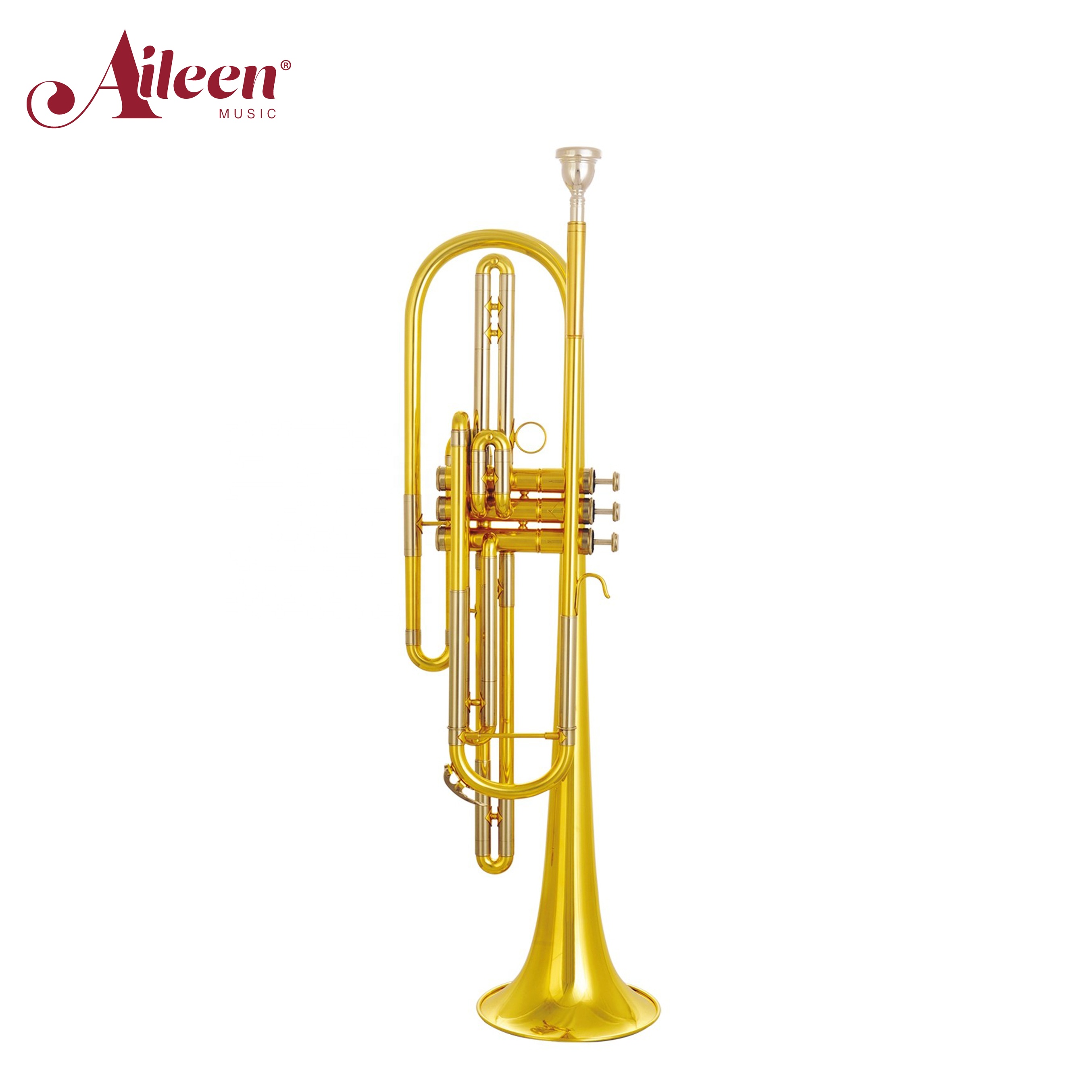 AileenMusic bB ключ высокого уровня Желтая латунь и Cupronickel Басс-труба (BTP-H3900G-SYY)