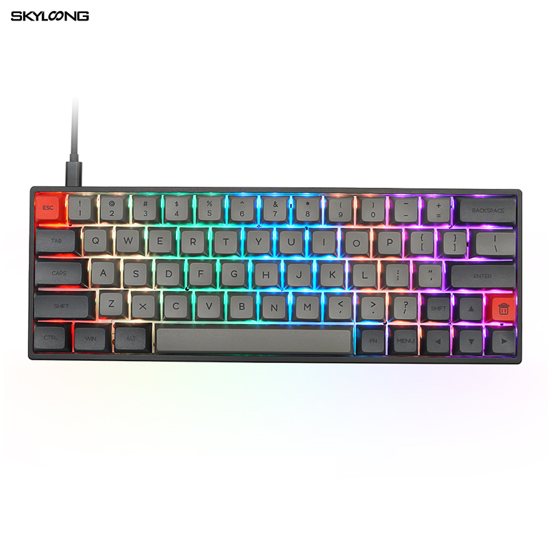 Новинка SK64 RGB подсветка 60% Водонепроницаемая Механическая оптическая клавиатура профессиональная игровая программируемая мини-клавиатура