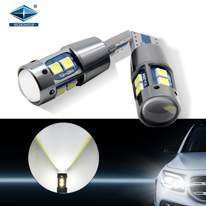 Автомобильная осветительная система focos 3030 10SMD Led T10 w5w 194 168 СВЕТОДИОДНЫЕ Лампы Canbus для автомобиля