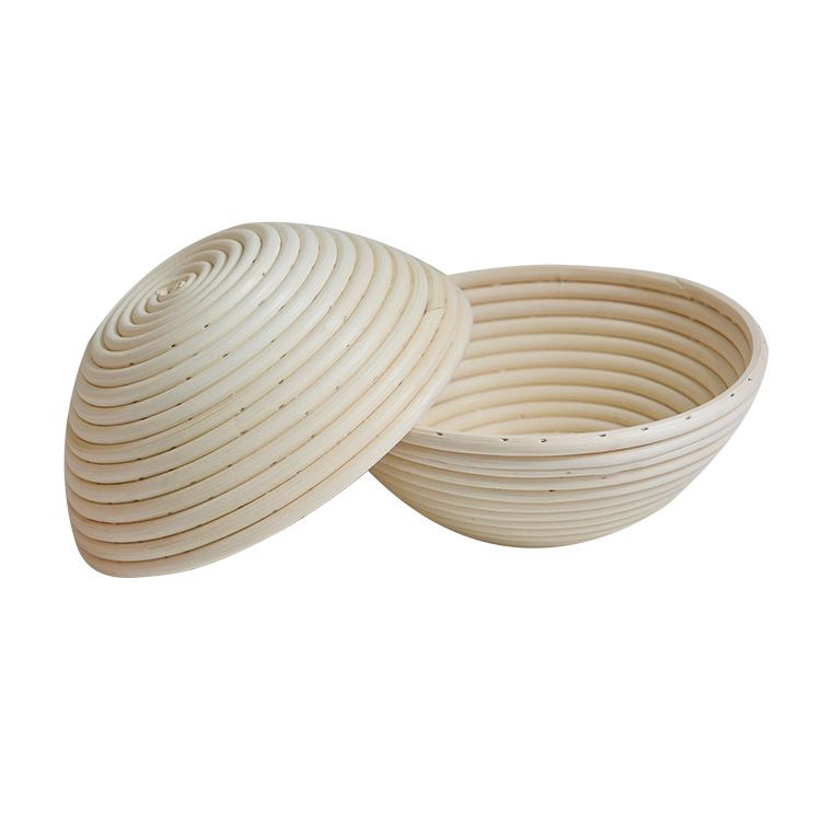 Hot Style Round Bread Proofing Basket Set with Cloth Rattan bread basket