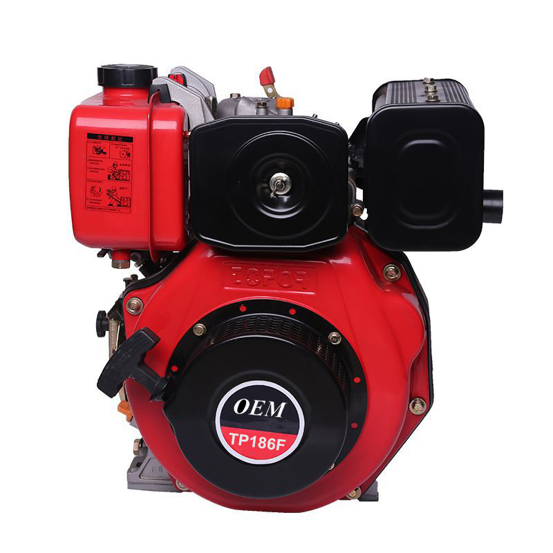 TP186F Максимальная мощность 9HP 4-тактный с прямым впрыском красный OEM дизельный двигатель с воздушным охлаждением продажа