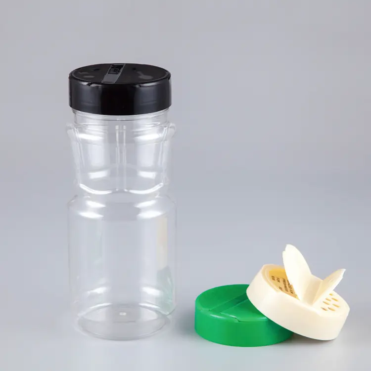 500ml China high quality plastic transparent bpa free pet bottle for water candy sugar condiment pepper