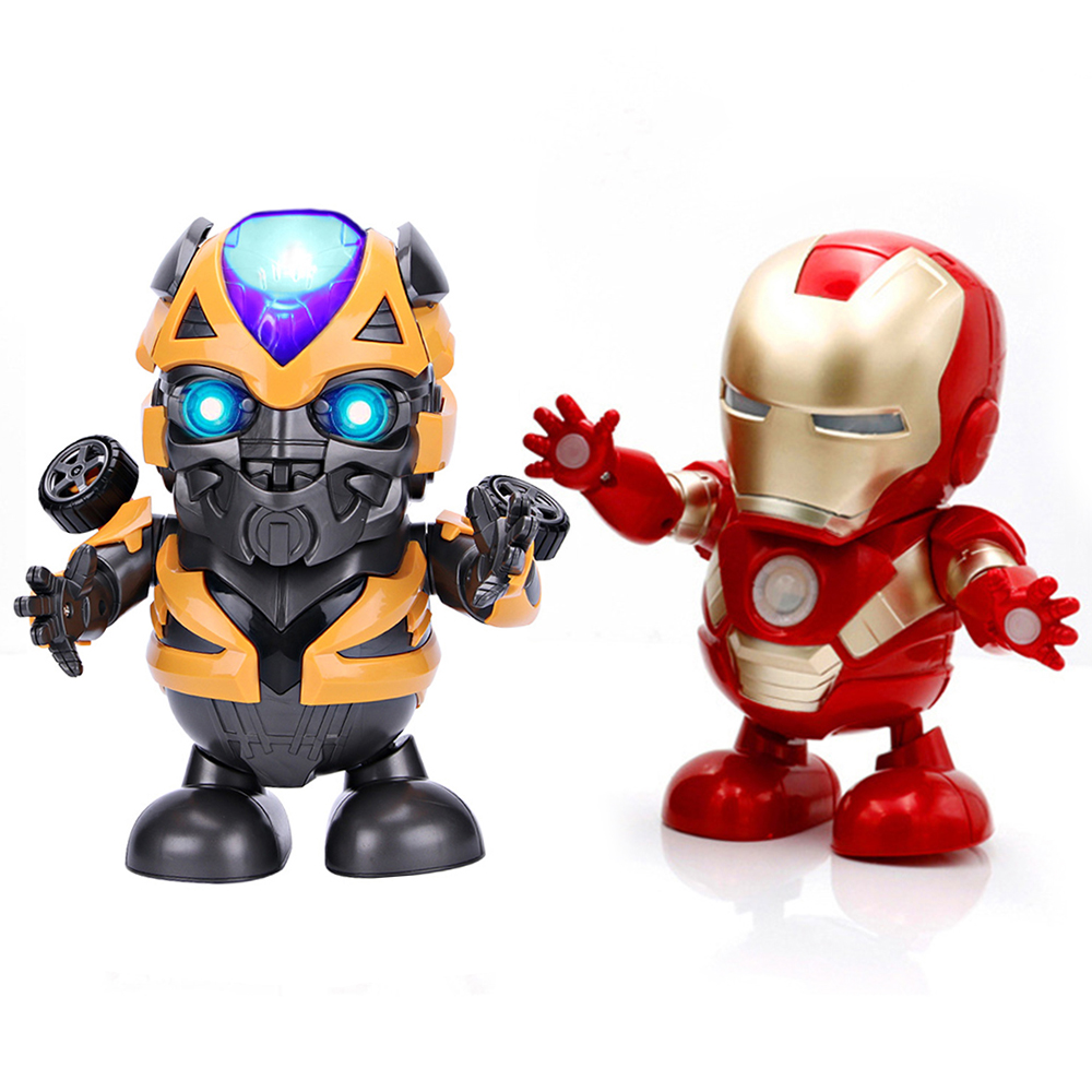 Электронный Динамик игрушки LED Dance Hero с танцующим роботом Музыкальная фигурка игрушка супер герой робот для детей Рождественский подарок