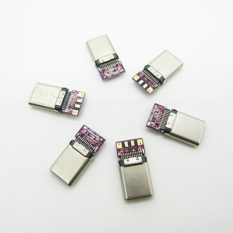 Изготовленный на заказ Usb 2,0 Usb C Type-C Мужской разъем припоя