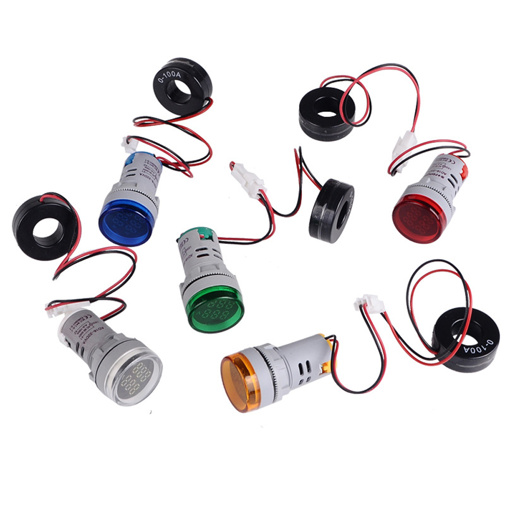 22mm Digital Display Monitor Panel Led Ampere Volt Voltmeter Ammeter Voltage Amps Meter Indicator