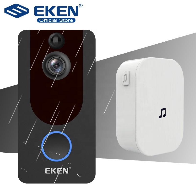 EKEN V7 HD 1080P Smart WiFi Video Doorbell Camera Visual Intercom Night vision IP Door Bell Wireless Security Camera