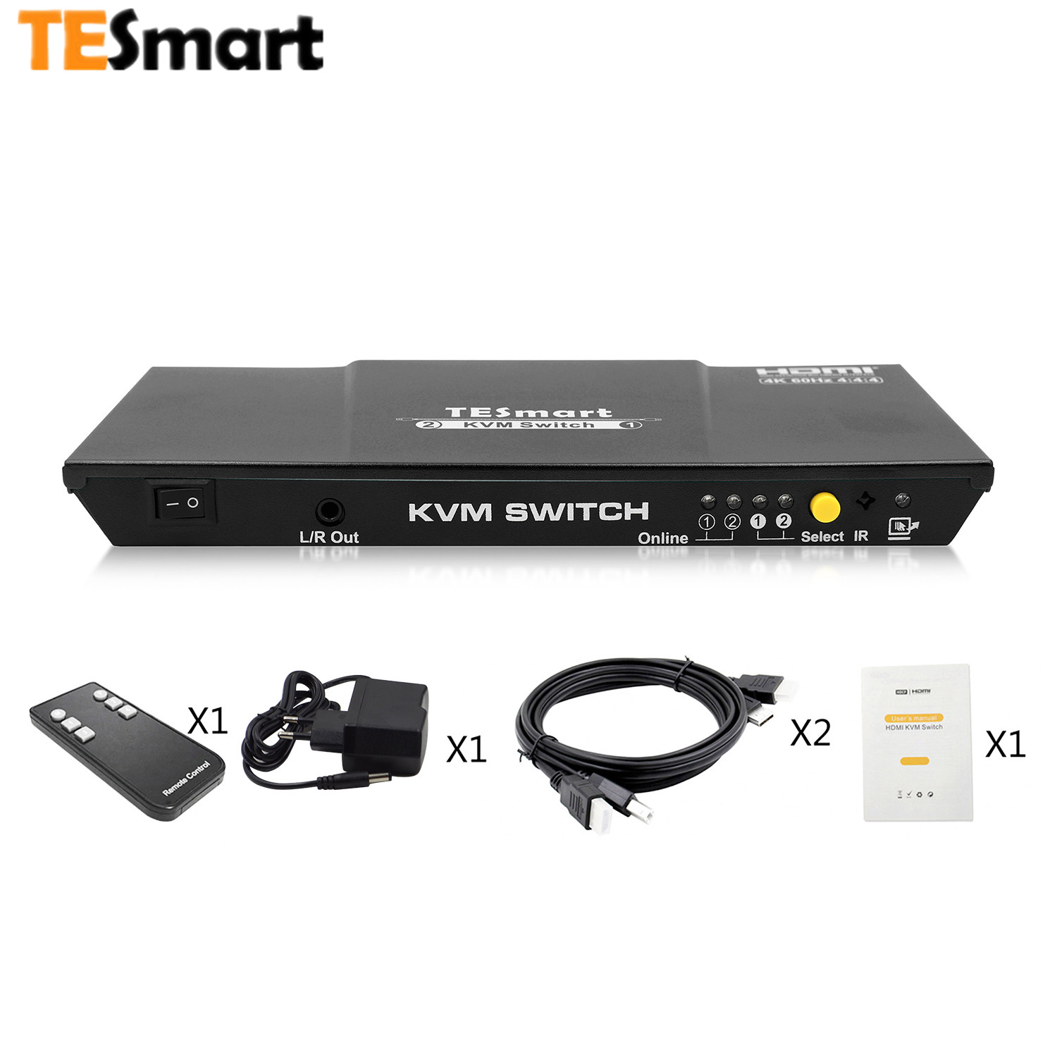 3840*2160 60hz 4k Displayport 2 Ports Hdmi Switcher Kvm Switch With Usb Keyboard Port