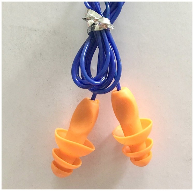 Wholesale silicone ear plugs for noise reduction sleeping ear plugs with cord