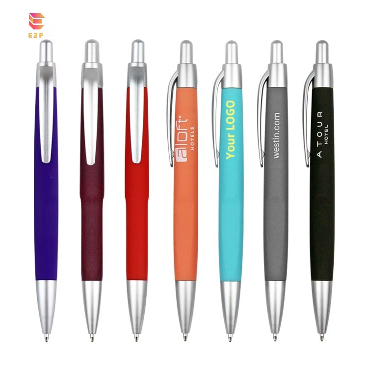 Promotion Stylish Custom Gift Personalized Logo Print Plastic Ballpoint Pen 1.0mm Cost-Effective Advertising Tool