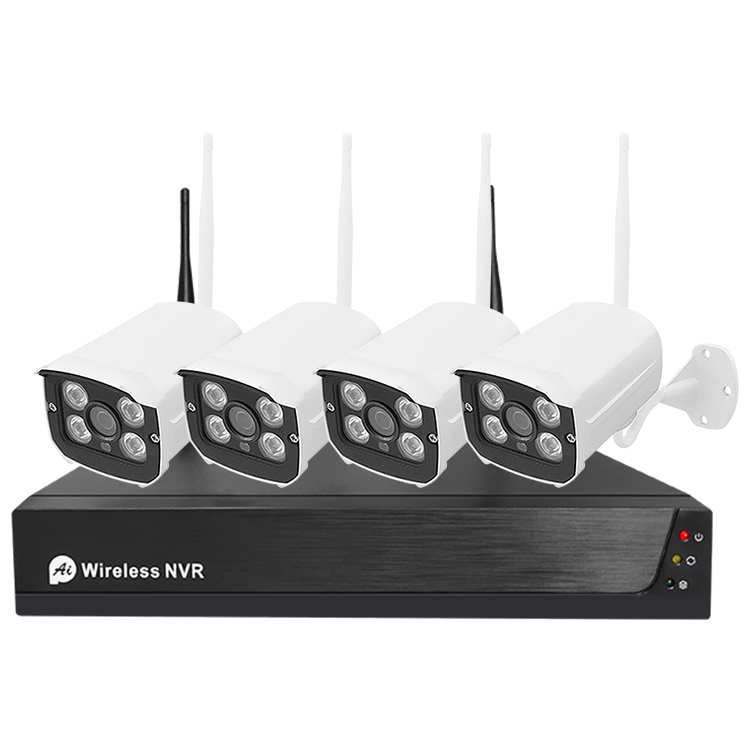Tuya 4-канальный беспроводной камера PoE NVR Kit длинный Диапазон системы скрытого видеонаблюдения H.264 2048*1536 OEM ODM ручная пресс-форма для CN