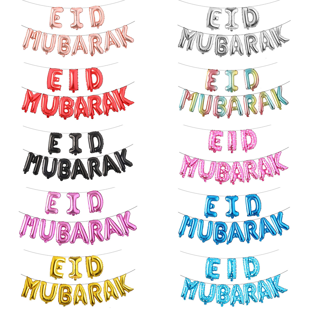 Partycool Eid набор воздушных шаров для тематической вечеринки 16 дюймов EID MUBARAK фольгированный воздушный шар для праздничного украшения Eid Mubarak