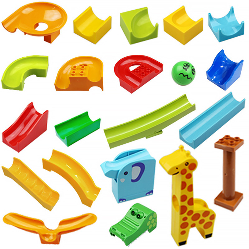 Lego-Compatible Large Plastic Building Blocks Assembled Ball Track & Slide Toys Bulk Parts Model Type Accessories
