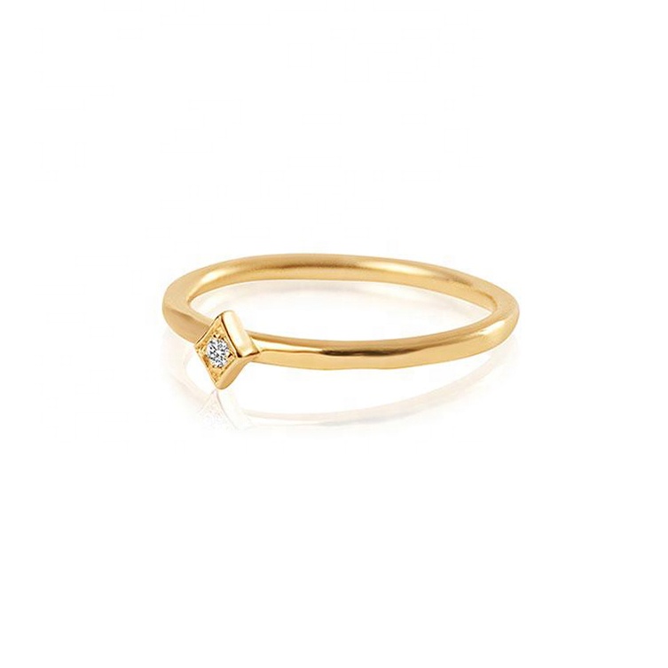 18k Gold Plated 925 Sterling Silver denmark lab diamond ring