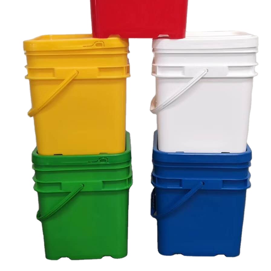 100% virgin HDPE /PP пищевая жидкость плотные квадратные ведра пластиковый барабан/ведро для воды, еды или автомойки химическое ведро