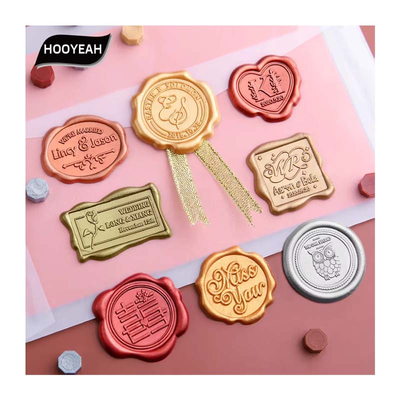 Customized logo wax seal stickers wedding invitation crafts stamps wine bottle seals self-adhesive wax seals/stickers wholesale