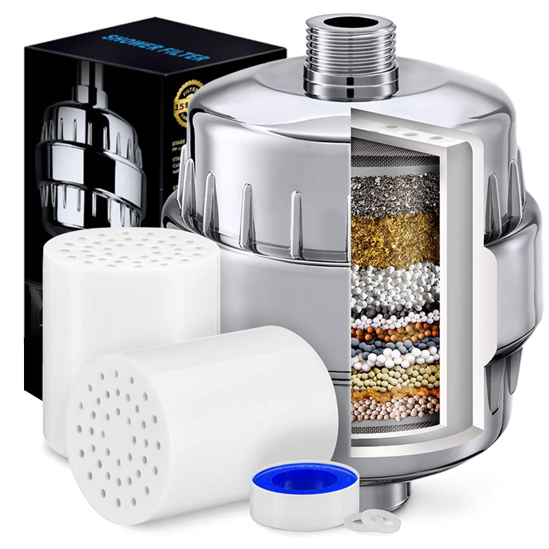 Hot Sale 15-Stage Universal Shower head Filter Replaceable Filter Cartridges Water Filter for Shower Head
