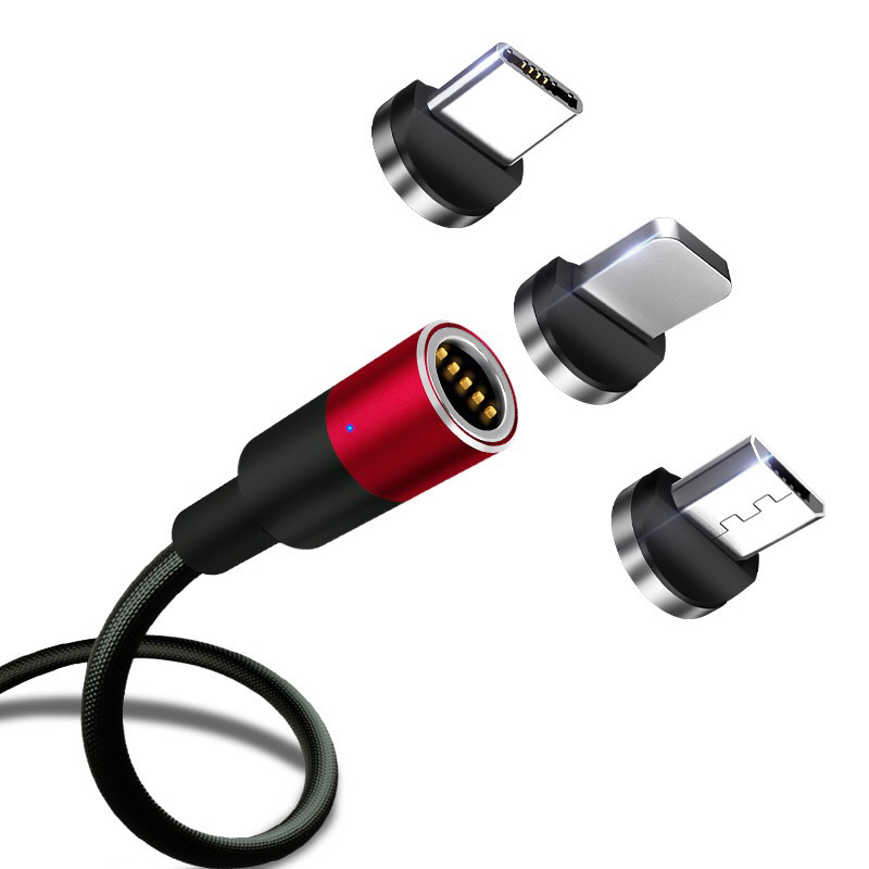 Super Speed 360 Charging data transfer 3 in 1 USB Magnetic Detachable Cable