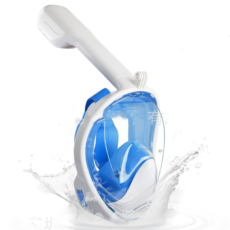 Wholesale Snorkel Full Face Safety Breathing System 180 Panoramic Viewing Anti Fog Leak Diving Mask with Detachable Camera Mount