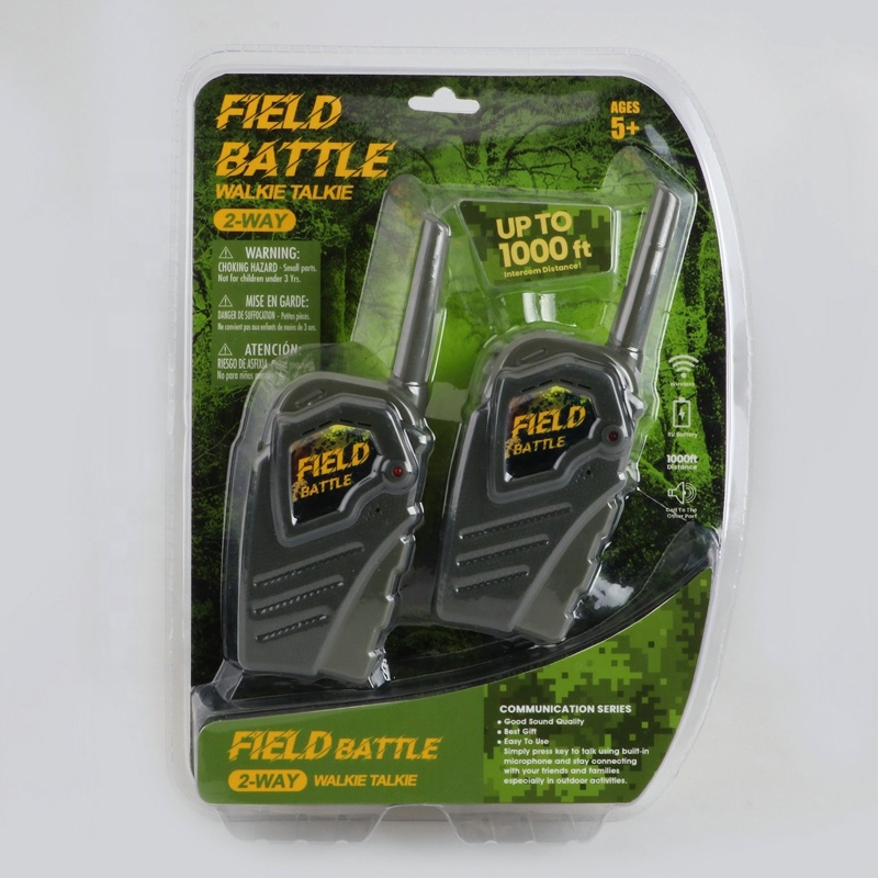 2021 High Quality Battery Operated Toy 2-Way Wireless Interphone Mini walkie Talkie Up to 1000ft Play Set