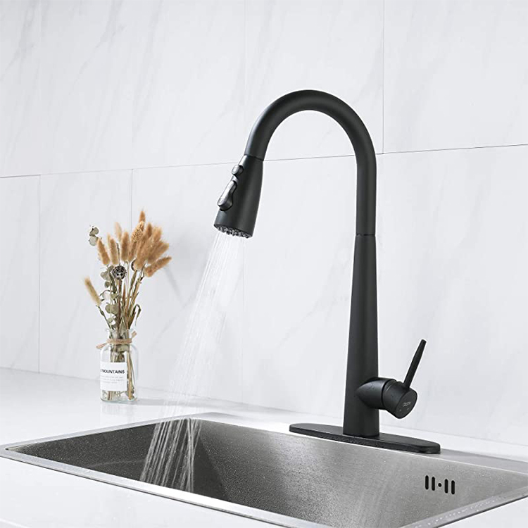 Kitchen Pull Out Spray Head Replacement Part Bathroom Kitchen Sink Tap 3-Function Water Saving Splash-Proof Kitchen Faucet