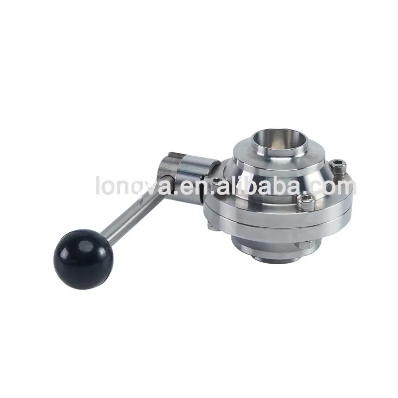 Sanitary Stainless steel butterfly type ball valve
