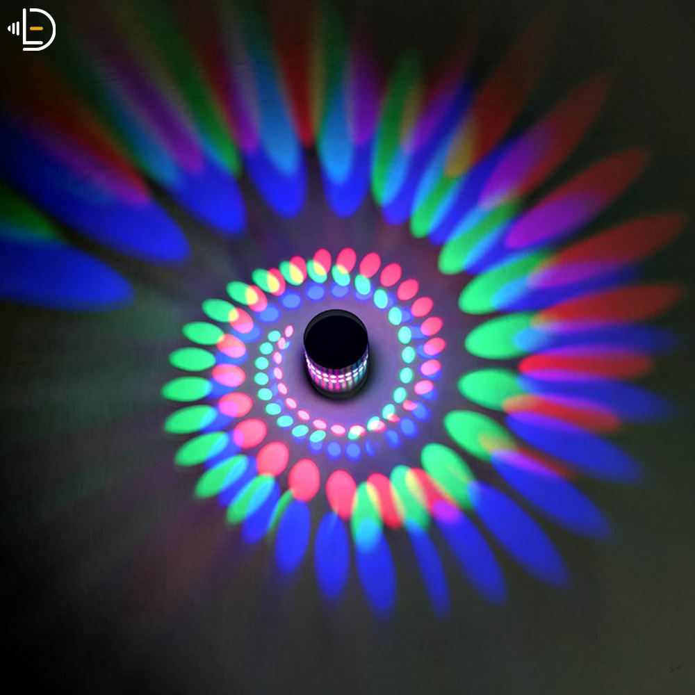 Спиральная светодиодная настенная лампа Luz, светодиодное RGB бра, потолочный светильник для украшения отеля